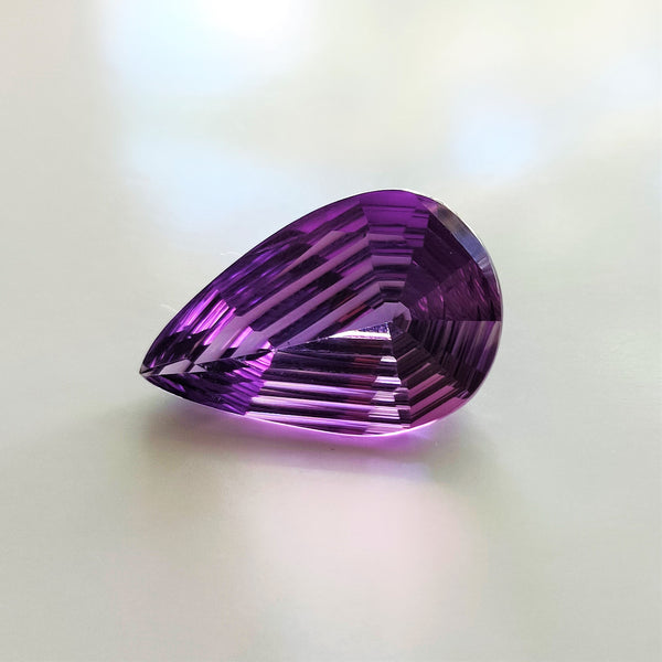 Amethyst 22.5x14.5mm Fantasy Pear Cut Gemstone