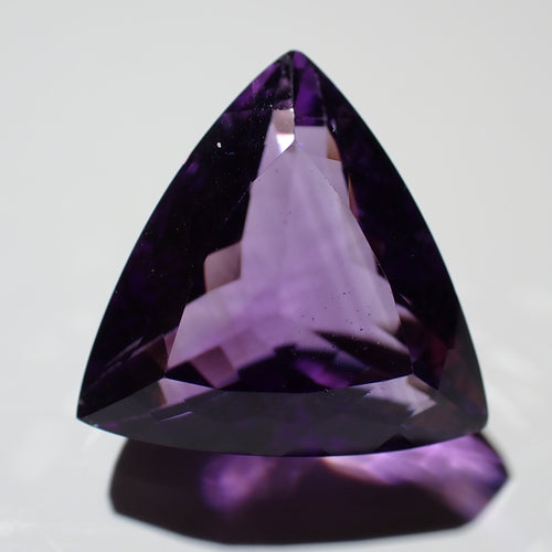 Amethyst 20mm Trillion Cut Gemstone