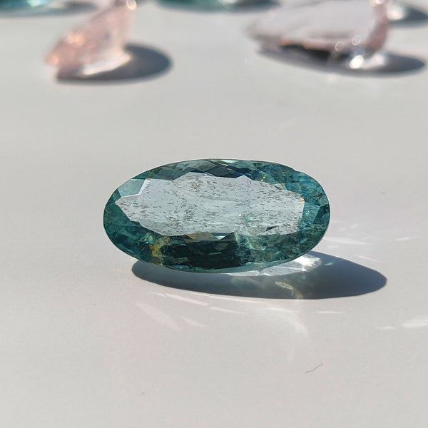 Aquamarine 18.3x9.6mm Oval Faceted Gemstone