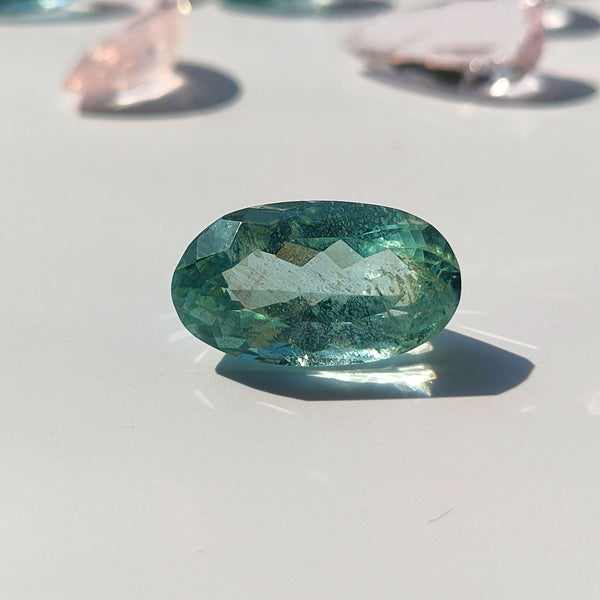 Aquamarine 16.8x9.5mm Oval Faceted Gemstone