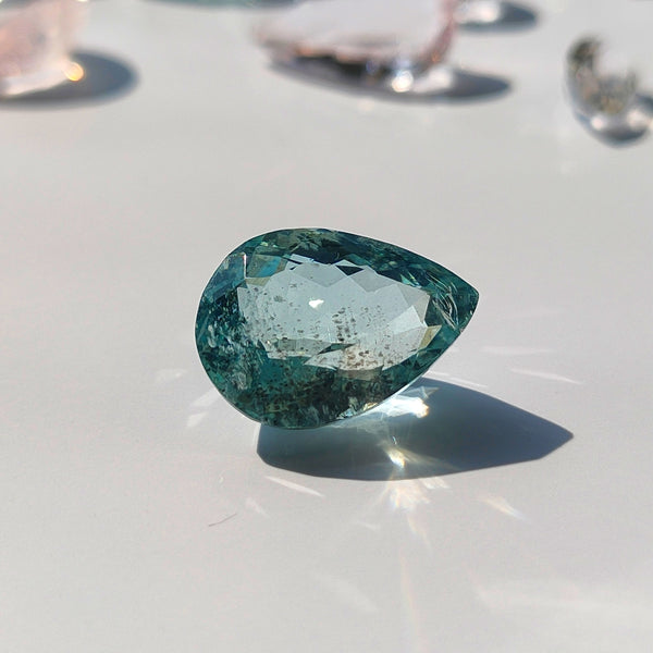Aquamarine 14.7x11mm Pear  Cut Faceted Gemstone