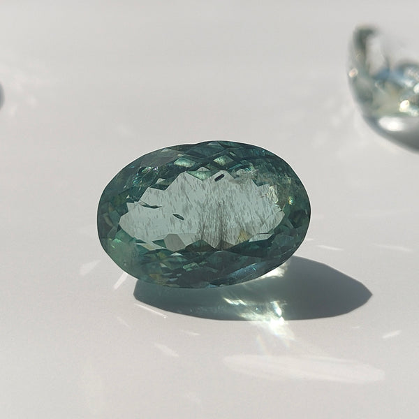 Aquamarine 15x10mm Oval Faceted Gemstone