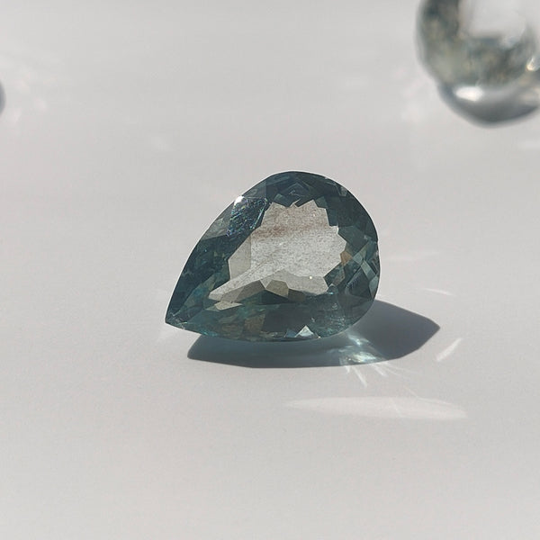 Aquamarine 12.8x9.5mm Pear Cut Faceted Gemstone