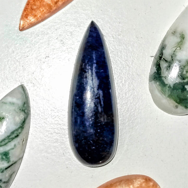 Blue Aventurine 30x10mm Pear Cut Cabochon