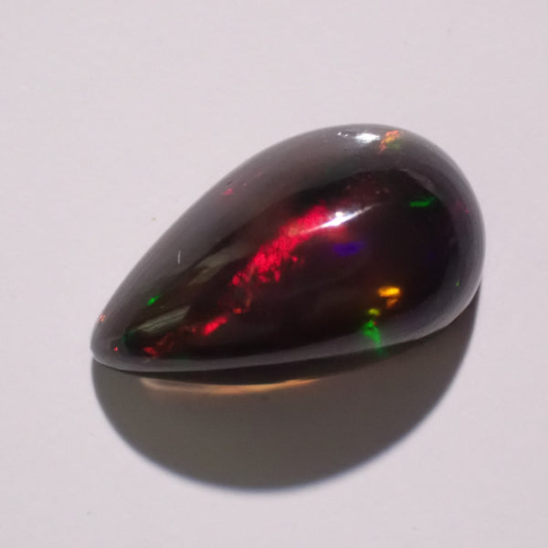 Black Opal 13.2x7.7mm Pear Cut Cabochon