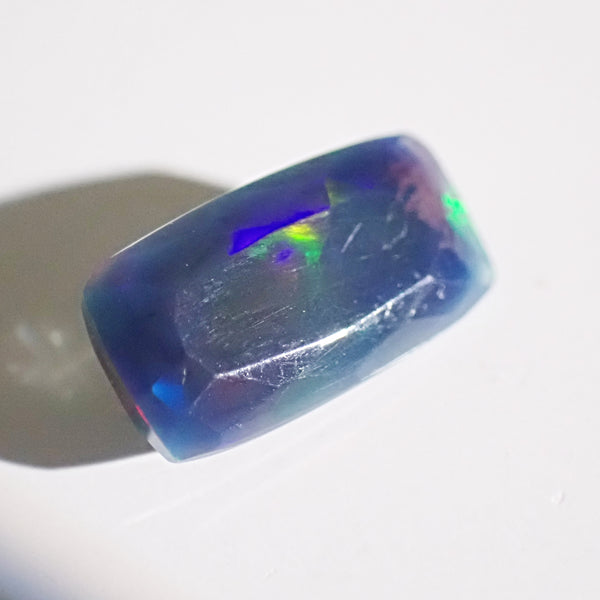 Black Opal 11.7x6mm Rectangular Faceted Gemstone