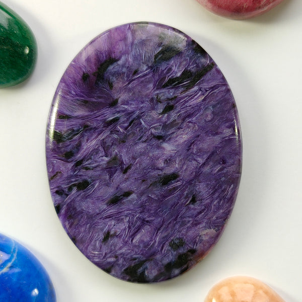 Charoite 44x32mm Oval Cabochon