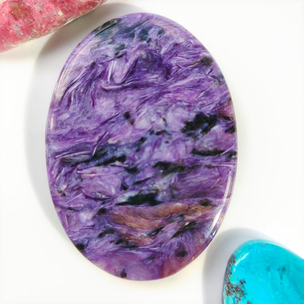 Charoite 42x30mm Oval Cabochon