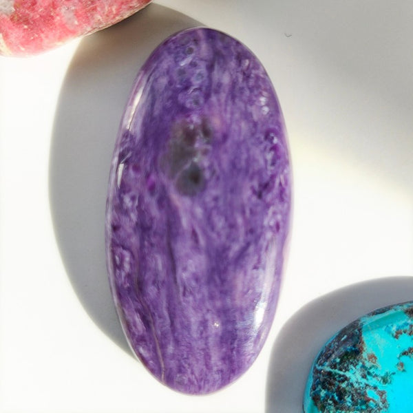 Charoite 33x17mm Oval Cabochon