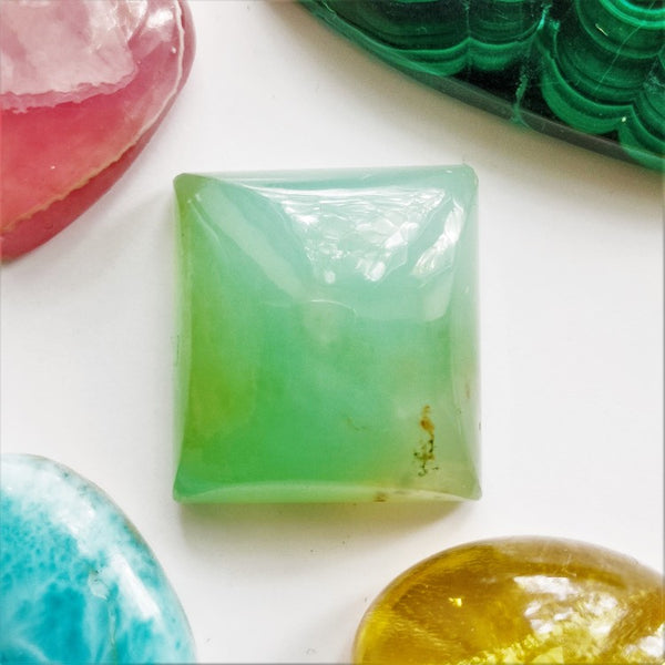 Chrysoprase 19x17mm Rectangular Cabochon
