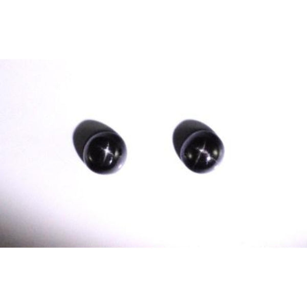 Black Star Diopside 4mm Round Gemstone Cabochon Pair