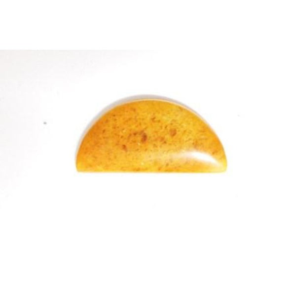 Yellow Jasper 25x12mm Semi Circular Gemstone Cabochon