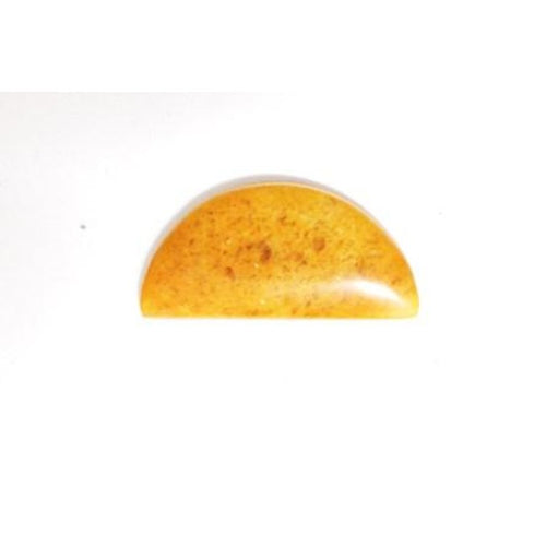 Yellow Jasper 25x12mm Semi Circular Gemstone Cabochon