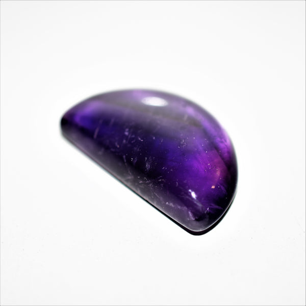 Amethyst 26x16mm Semi-Circular Loose Gemstone Cabochon