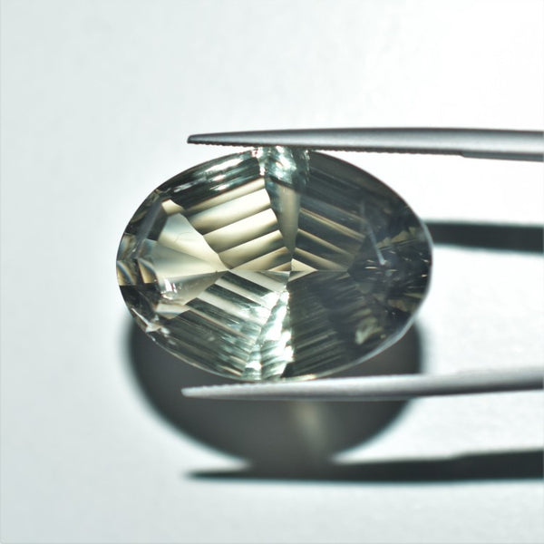 Smoky Quartz Oval Fantasy Cut Gemstone
