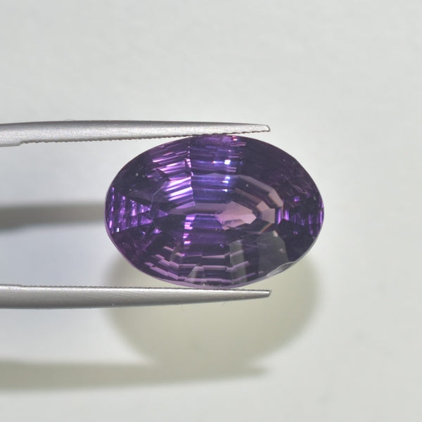 Amethyst 18x13mm Oval Fantasy Cut Gemstone