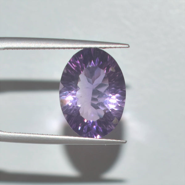 Amethyst 15x11mm Oval Fantasy Cut Gemstone