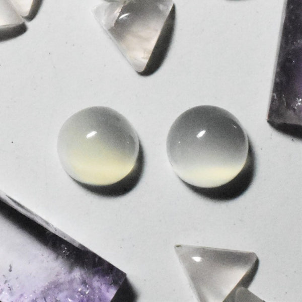 Moonstone 9mm Round Cabochon Pairs