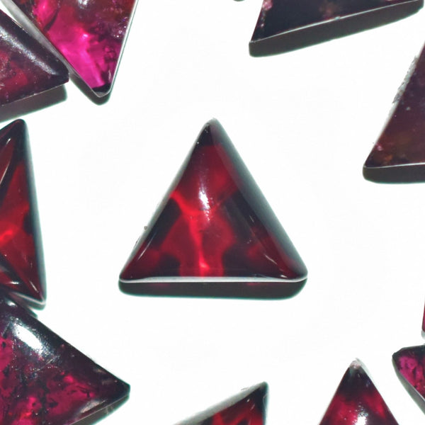 Garnet 8mm Triangular Cabochon