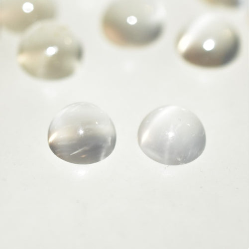Moonstone 8mm Round Cabochon Pair