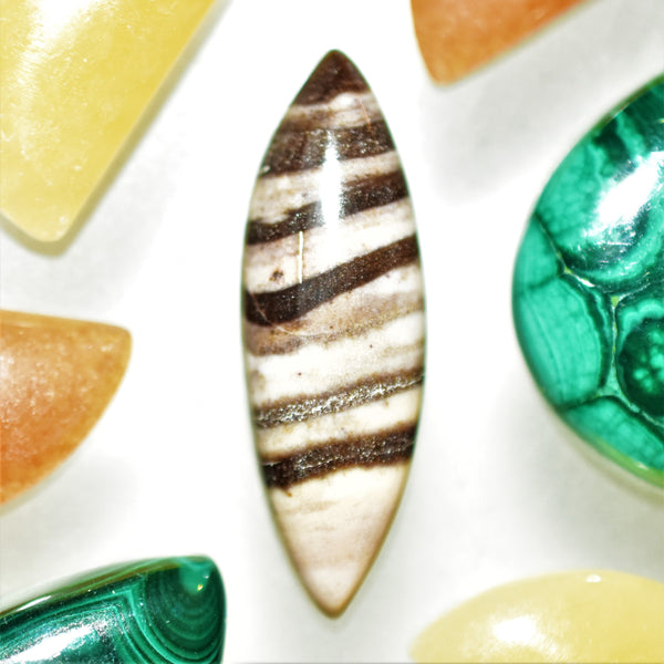 Zebra Jasper 30x10mm Marquise Cut Cabochon