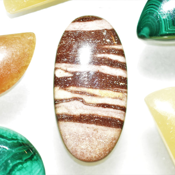 Zebra Jasper 30x15mm Oval Cabochon