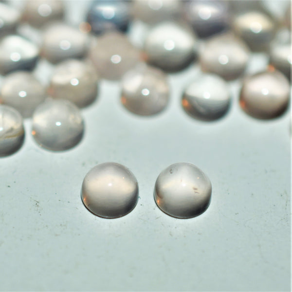 Rose Quartz 5mm Round Cabochon Pairs