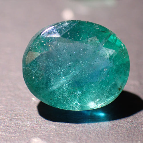 Emerald 10.6x8.9mm Oval Faceted Gemstone