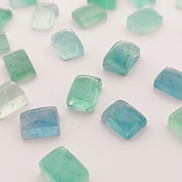 Fluorite 8x6mm Rectangular Gemstone Cabochon