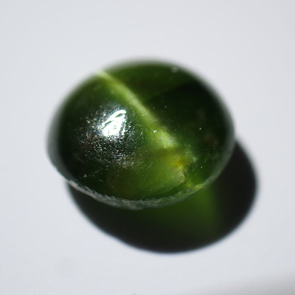 Green Cats Eye Diopside 6.1mm Round Cabochon