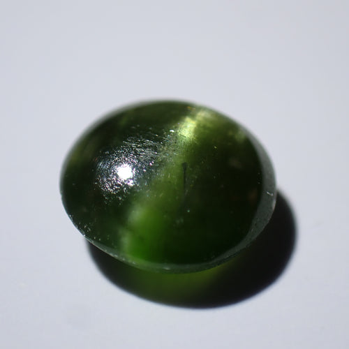 Green Cats Eye Diopside 6.2mm Round Cabochon