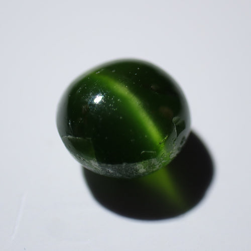 Green Cats Eye Diopside 6.4mm Round Cabochon
