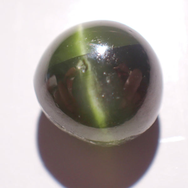 Green Cats Eye Diopside 8mm Round Loose Gemstone Cabochon