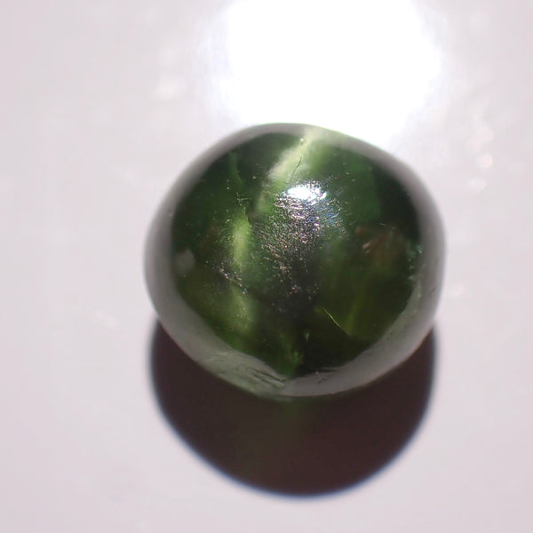 Green Cats Eye Diopside 7.7mm Round Cabochon
