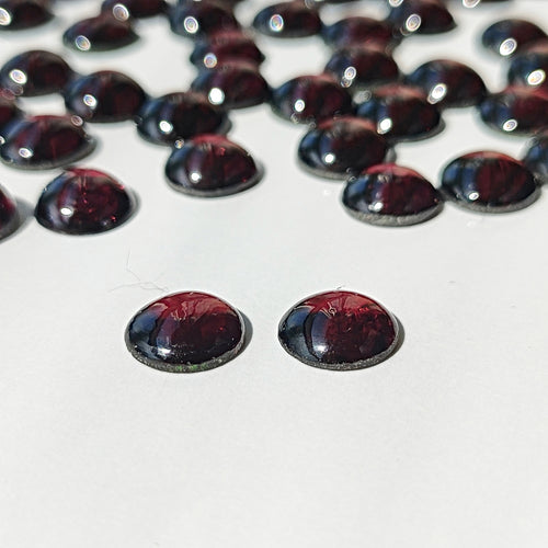 Garnet 8mm Round Cabochon Pairs