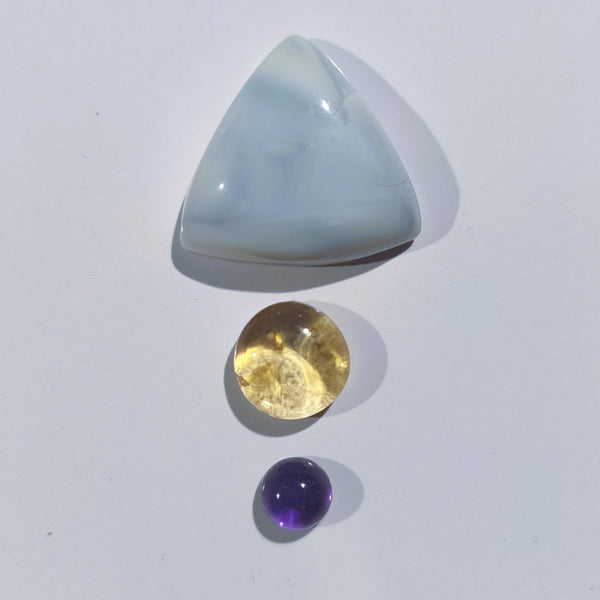 Gem Pack: Blue Opal, Citrine, and Amethyst