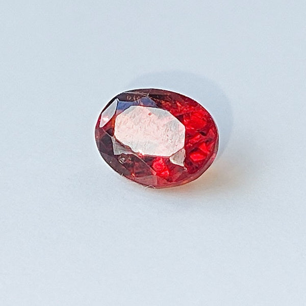 Hessonite Garnet 7.5x5.7mm Oval Faceted Gemstone