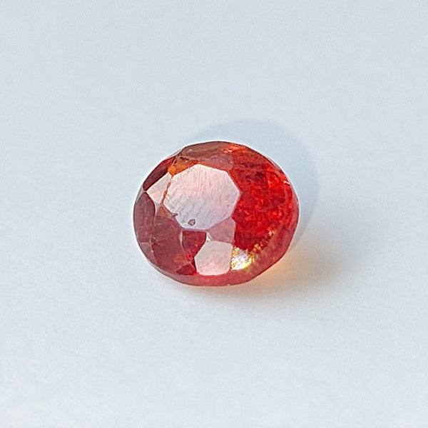 Hessonite Garnet 7.7x6.4mm Oval Faceted Gemstone