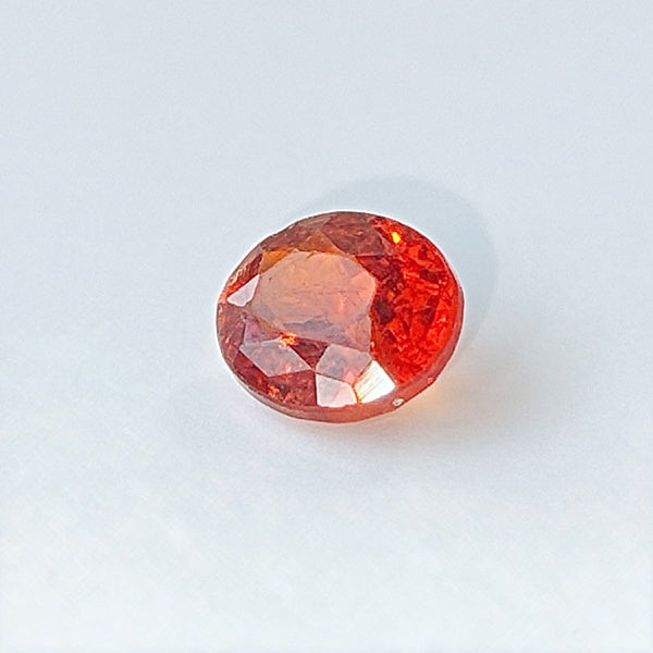 Hessonite Garnet 7x6mm Oval Faceted Gemstone