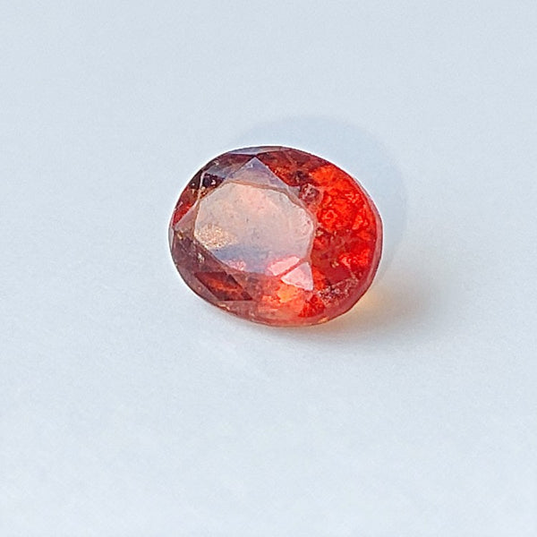 Hessonite Garnet 7.8x6mm Oval Faceted Gemstone
