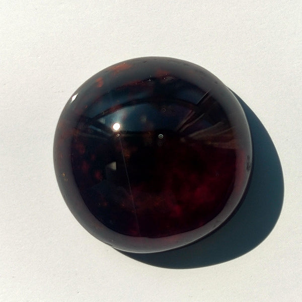 Hessonite Garnet 15mm Round Cabochon