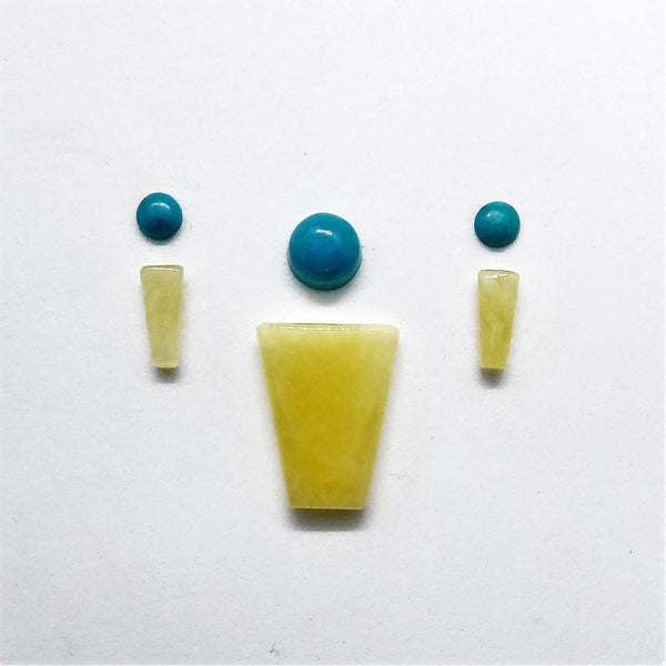 Gem Pack: Yellow Calcite, Turquoise