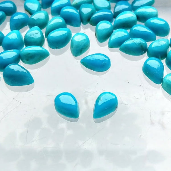 Turquoise 6x4mm Pear Cut Loose Cabochon Pairs