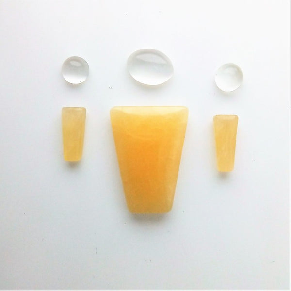 Gem Pack: Yellow Calcite, Moonstone