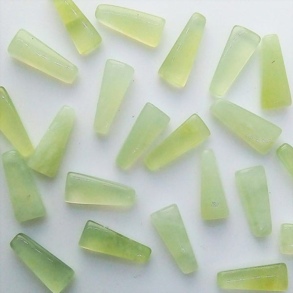 Green Chalcedony 10x4mm Trapezium Cut Loose Gemstone Cabochon Pair