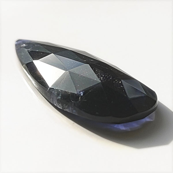 Iolite 43x17mm Pear Rose Cut Gemstone