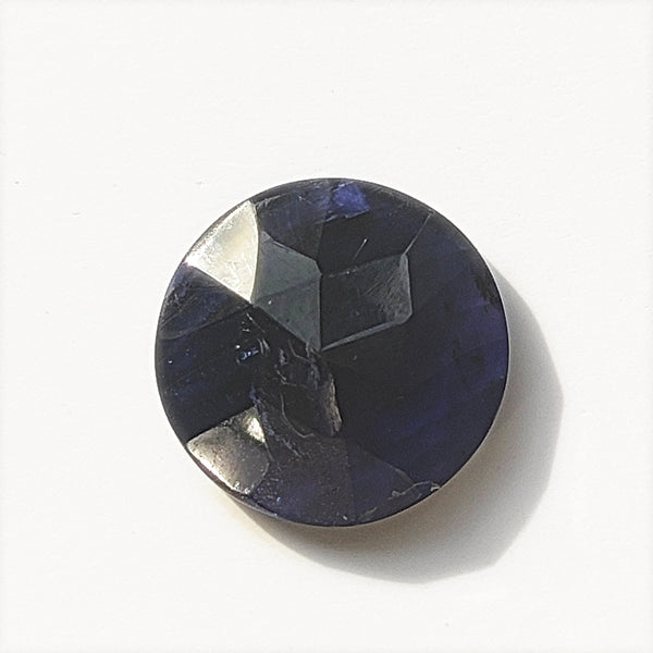 Iolite 14mm Round Rose Cut Gemstone