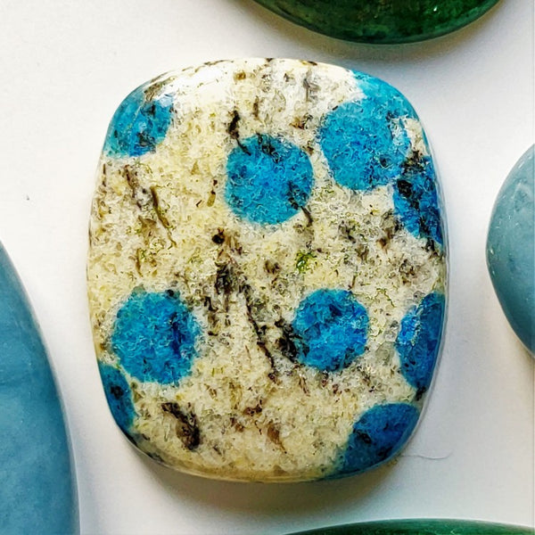 K2 Azurite 23x20mm Rectangular Cabochon