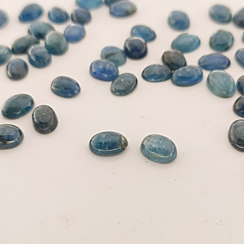Kyanite 7x5mm Oval Gemstone Cabochon Pair