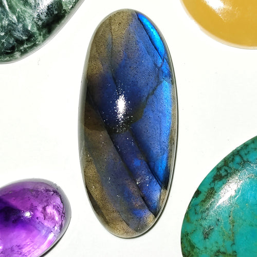 Labradorite 37x16mm Oval Cabochon